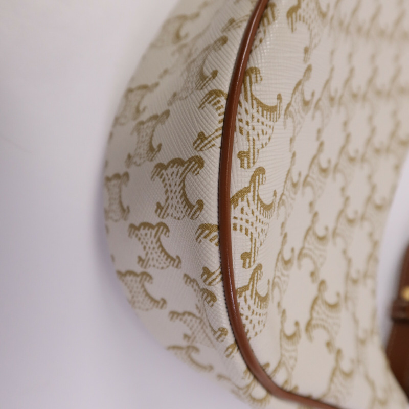 CELINE 塗層帆布Ava金扣肩背袋-11