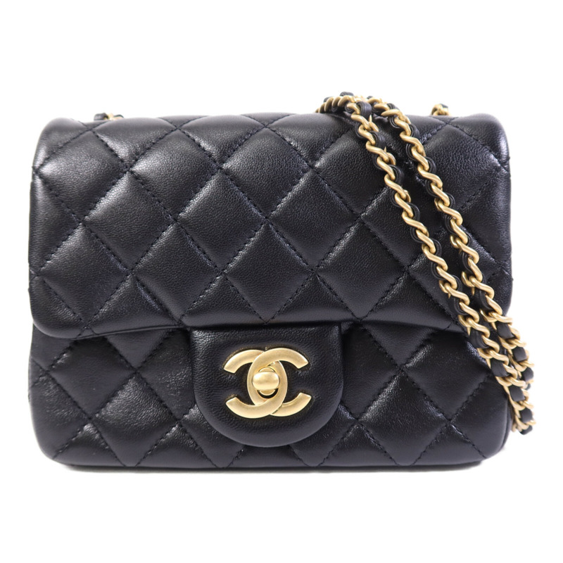 CHANEL 羊皮皮革Gold Ball金扣鏈帶手挽袋-0