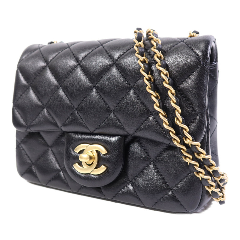 CHANEL 羊皮皮革Gold Ball金扣鏈帶手挽袋-2