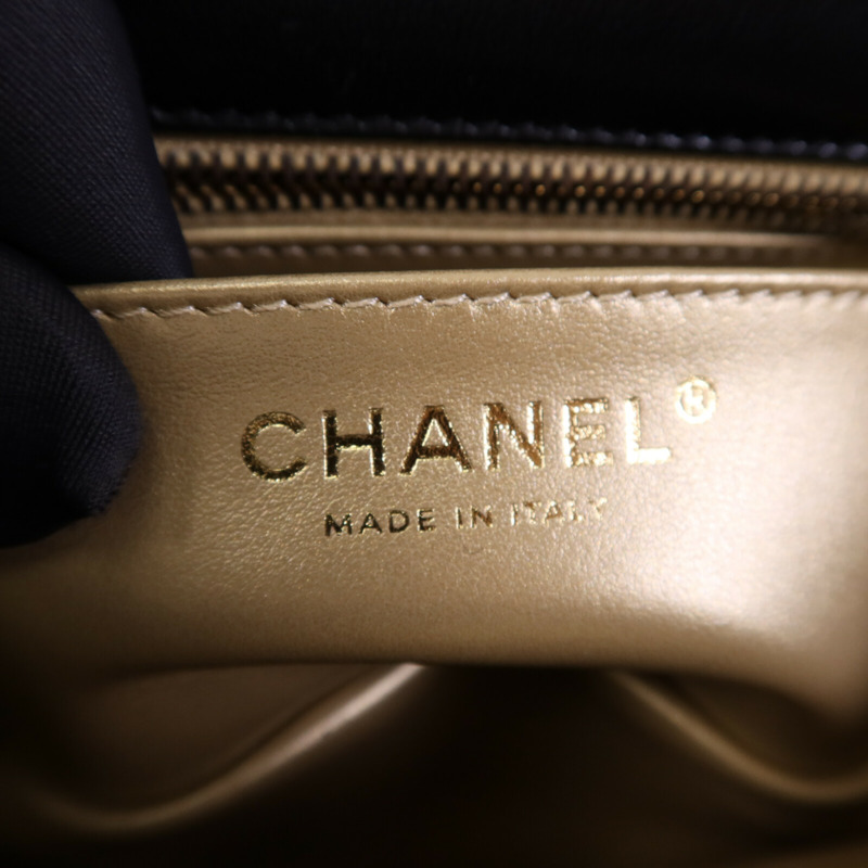 CHANEL 羊皮皮革Gold Ball金扣鏈帶手挽袋-5