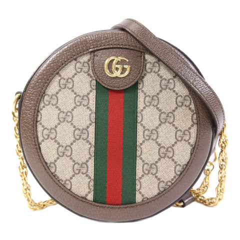 GUCCI 帆布Ophidia GG Mini金扣鏈帶肩背袋