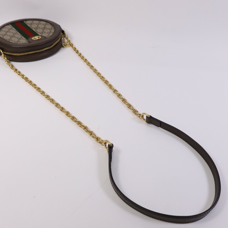 GUCCI 帆布Ophidia GG Mini金扣鏈帶肩背袋-9