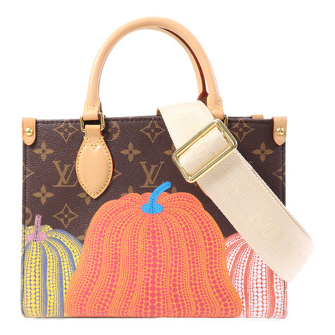 LOUIS VUITTON Monogram LV x YK On the Go PM金扣手挽肩背兩用袋