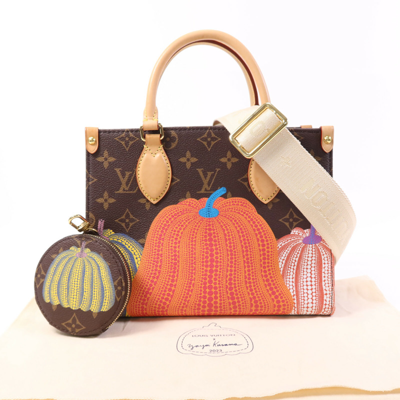 LOUIS VUITTON Monogram LV x YK On the Go PM金扣手挽肩背兩用袋-7