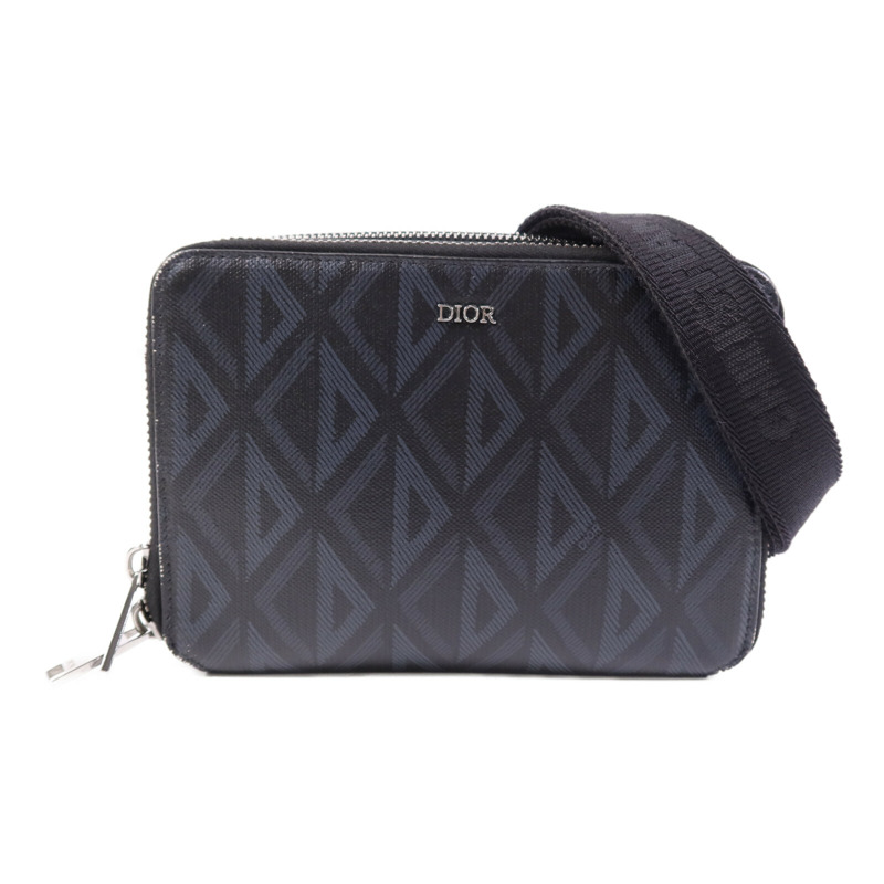 Dior 帆布CD Diamond銀扣肩背袋-0