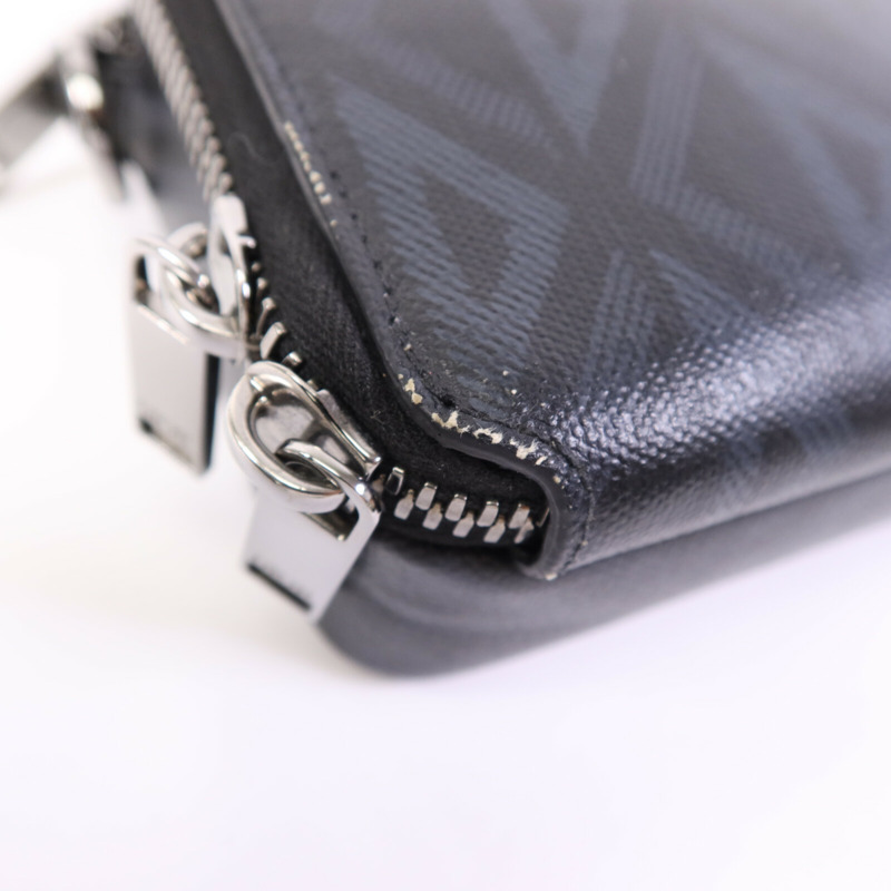 Dior 帆布CD Diamond銀扣肩背袋-11