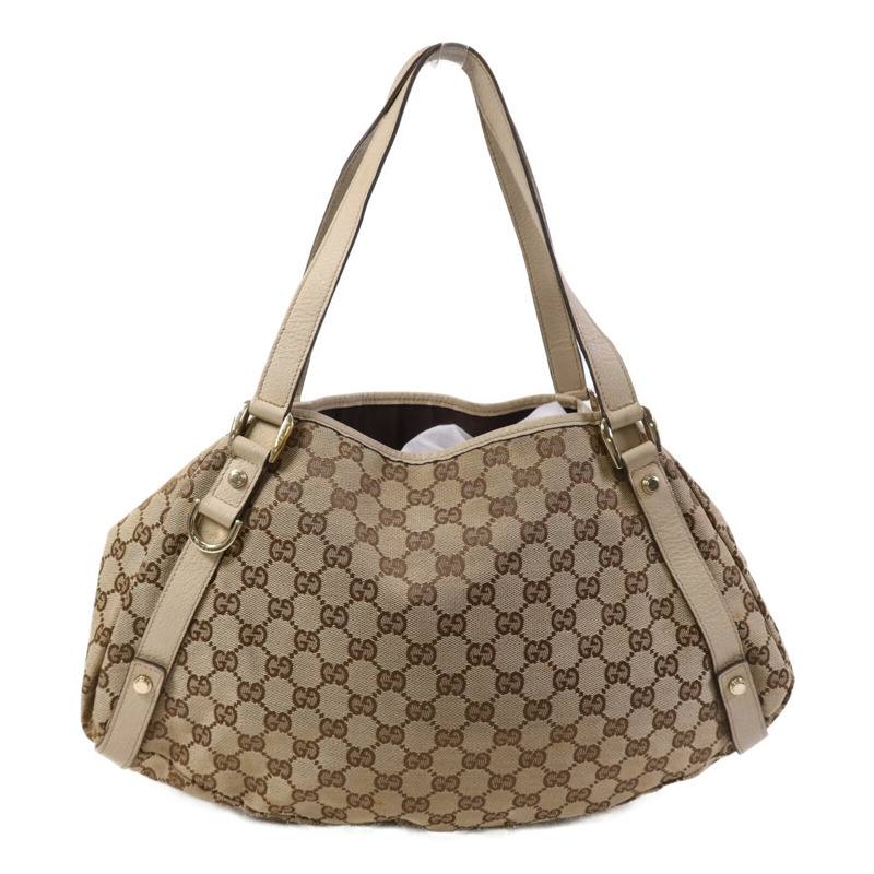 GUCCI 帆布Shoulder Bag金扣肩背袋-1