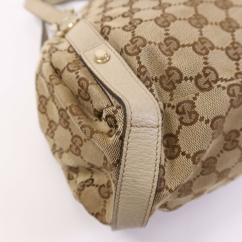 GUCCI 帆布Shoulder Bag金扣肩背袋-11