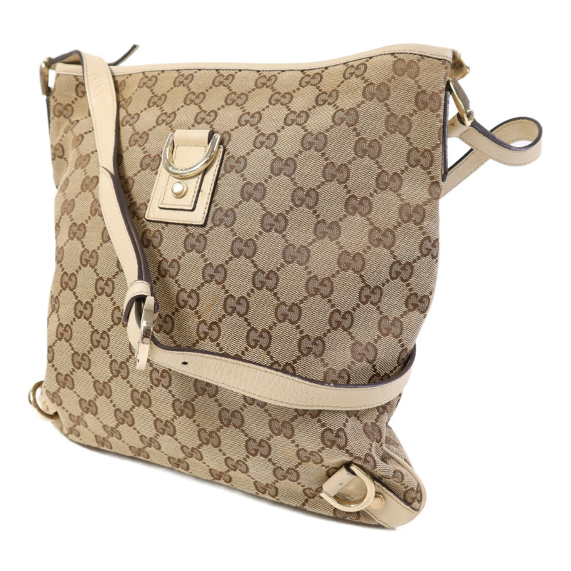 GUCCI 帆布Shoulder Bag金扣肩背袋-2