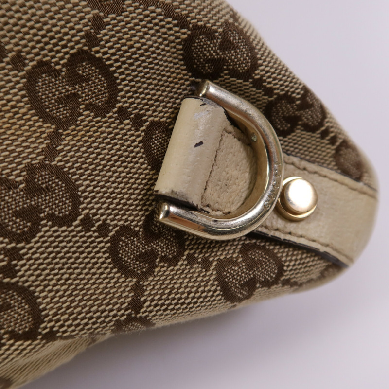 GUCCI 帆布Shoulder Bag金扣肩背袋-6