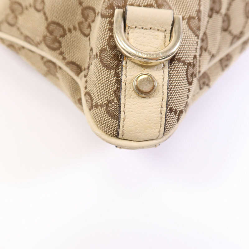 GUCCI 帆布Shoulder Bag金扣肩背袋-14
