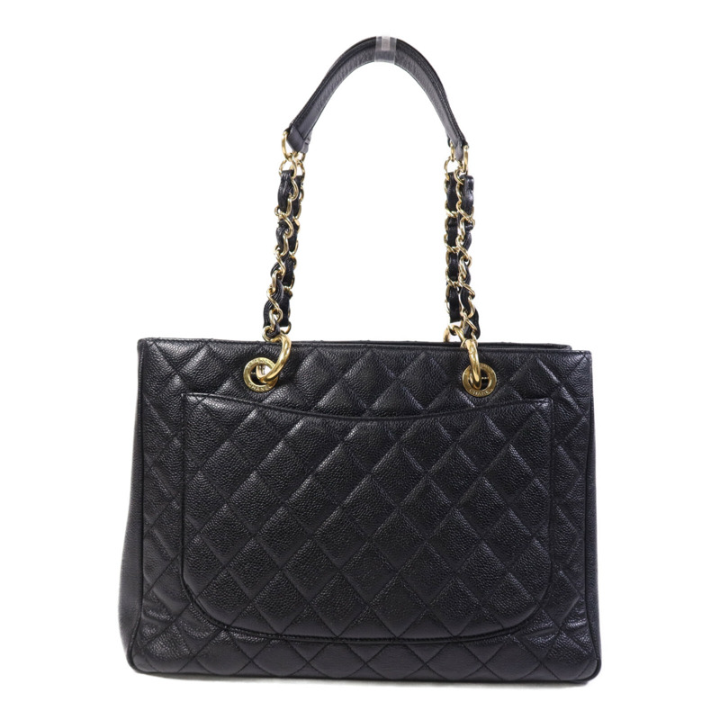 CHANEL 牛皮皮革GST金扣鏈帶肩背袋-1