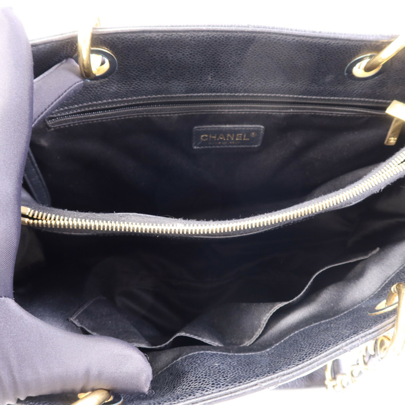 CHANEL 牛皮皮革GST金扣鏈帶肩背袋-4