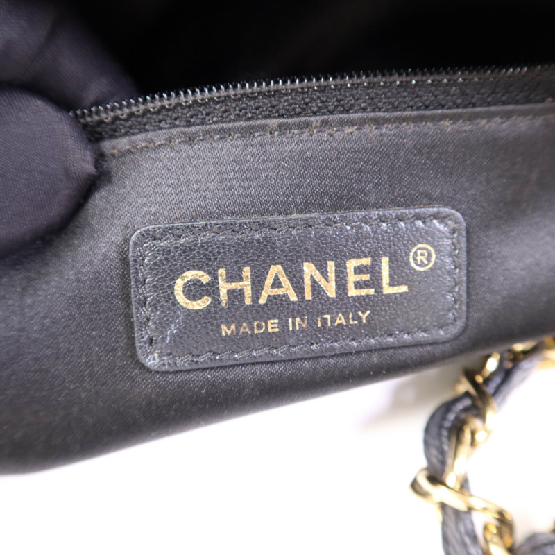 CHANEL 牛皮皮革GST金扣鏈帶肩背袋-5
