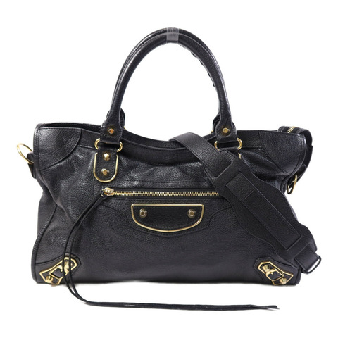 BALENCIAGA 牛皮皮革City金扣肩背袋