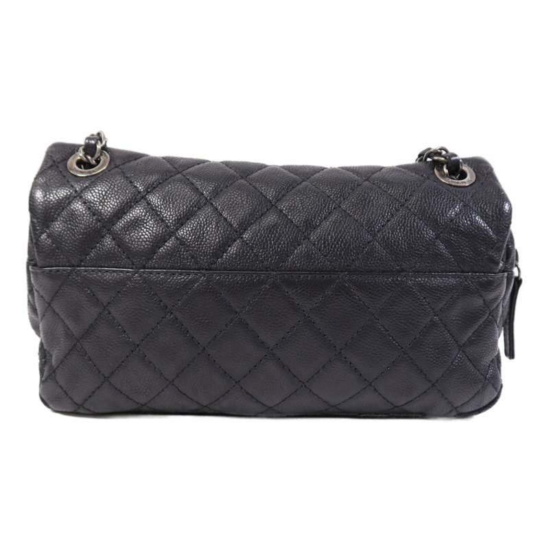 CHANEL 牛皮皮革Chain Shoulder Bag銀扣鏈帶肩背袋-1