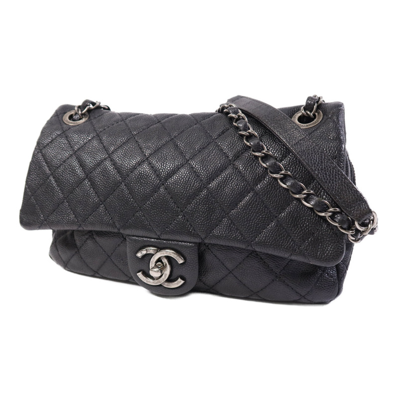 CHANEL 牛皮皮革Chain Shoulder Bag銀扣鏈帶肩背袋-2