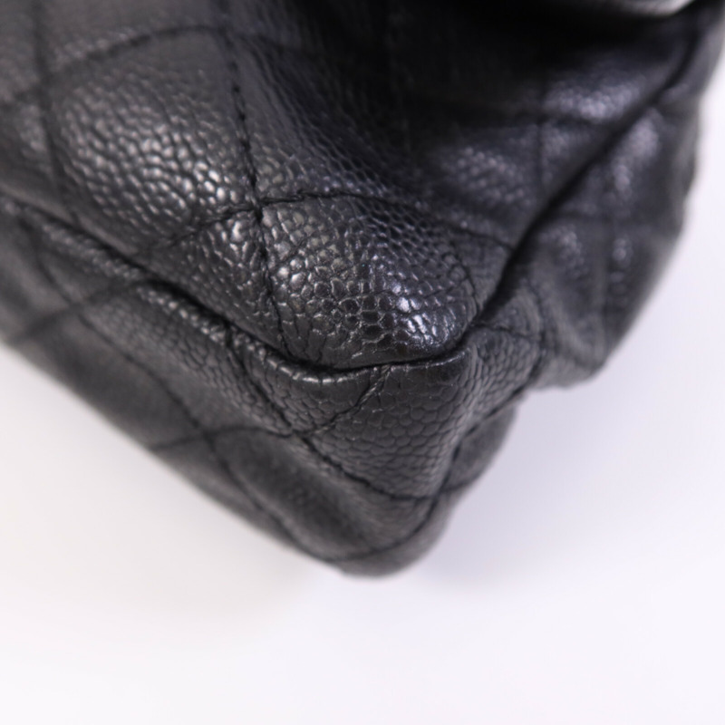 CHANEL 牛皮皮革Chain Shoulder Bag銀扣鏈帶肩背袋-9