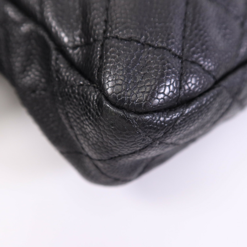 CHANEL 牛皮皮革Chain Shoulder Bag銀扣鏈帶肩背袋-12