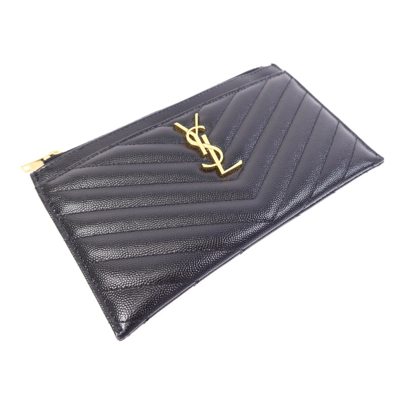 YVES SAINT LAURENT 牛皮皮革Clutch Bag金扣手拿包-3