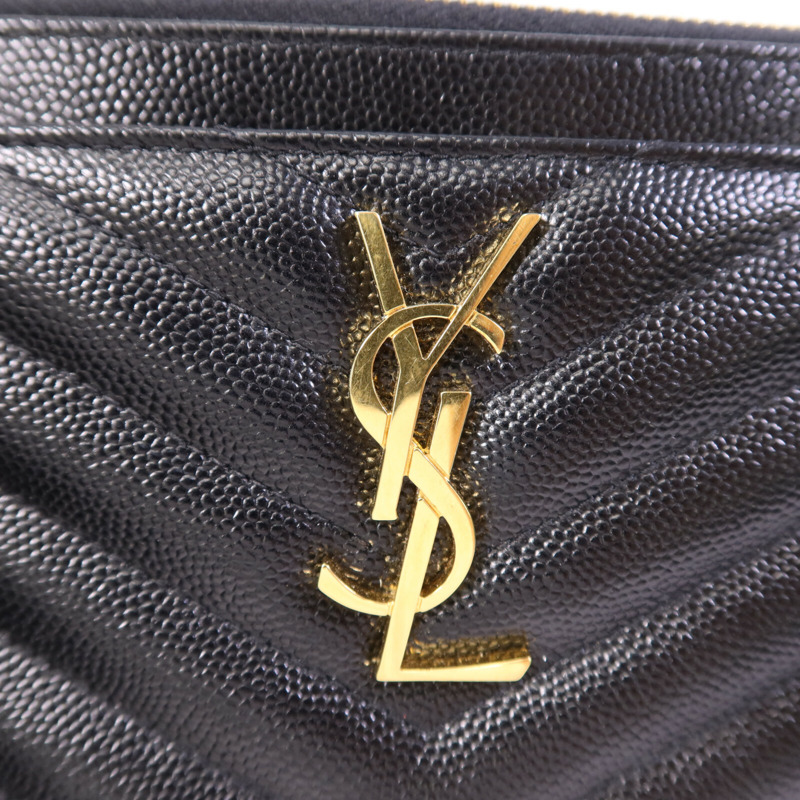 YVES SAINT LAURENT 牛皮皮革Clutch Bag金扣手拿包-6