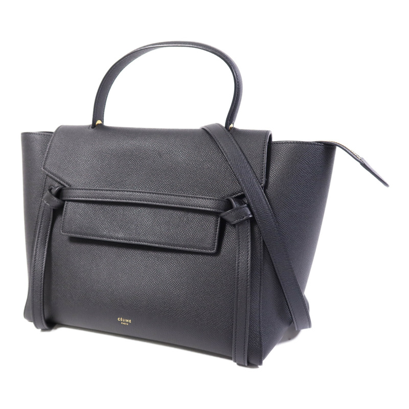 CELINE 牛皮皮革Mini Belt Bag金扣手挽肩背兩用袋-2