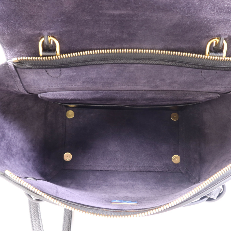 CELINE 牛皮皮革Mini Belt Bag金扣手挽肩背兩用袋-4