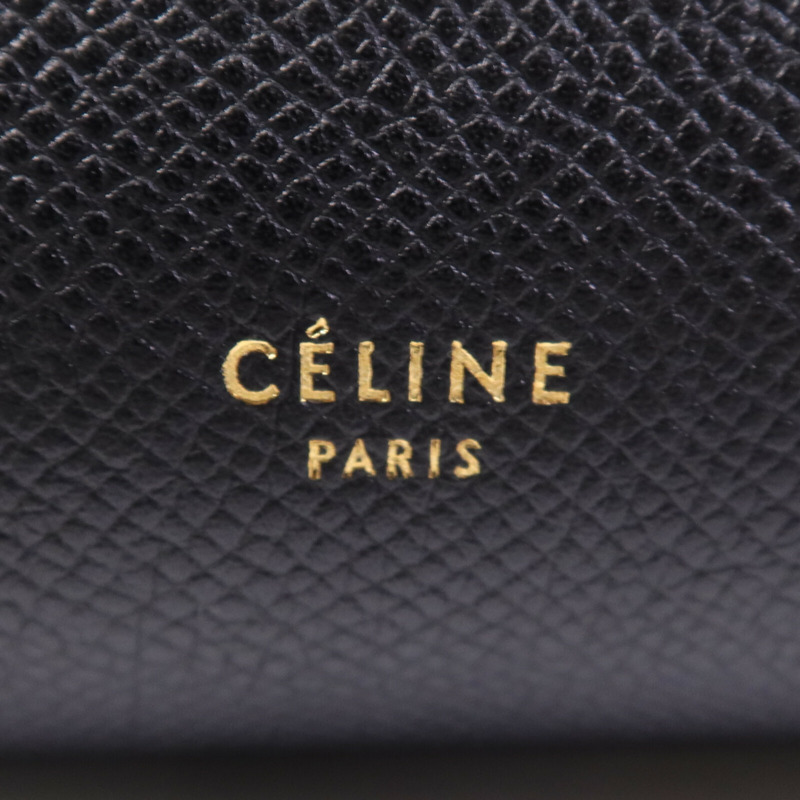 CELINE 牛皮皮革Mini Belt Bag金扣手挽肩背兩用袋-5