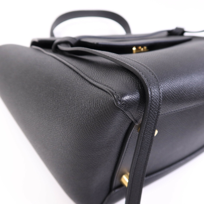 CELINE 牛皮皮革Mini Belt Bag金扣手挽肩背兩用袋-9