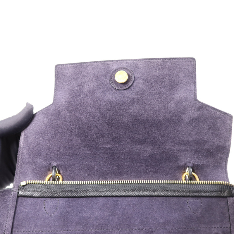 CELINE 牛皮皮革Mini Belt Bag金扣手挽肩背兩用袋-12