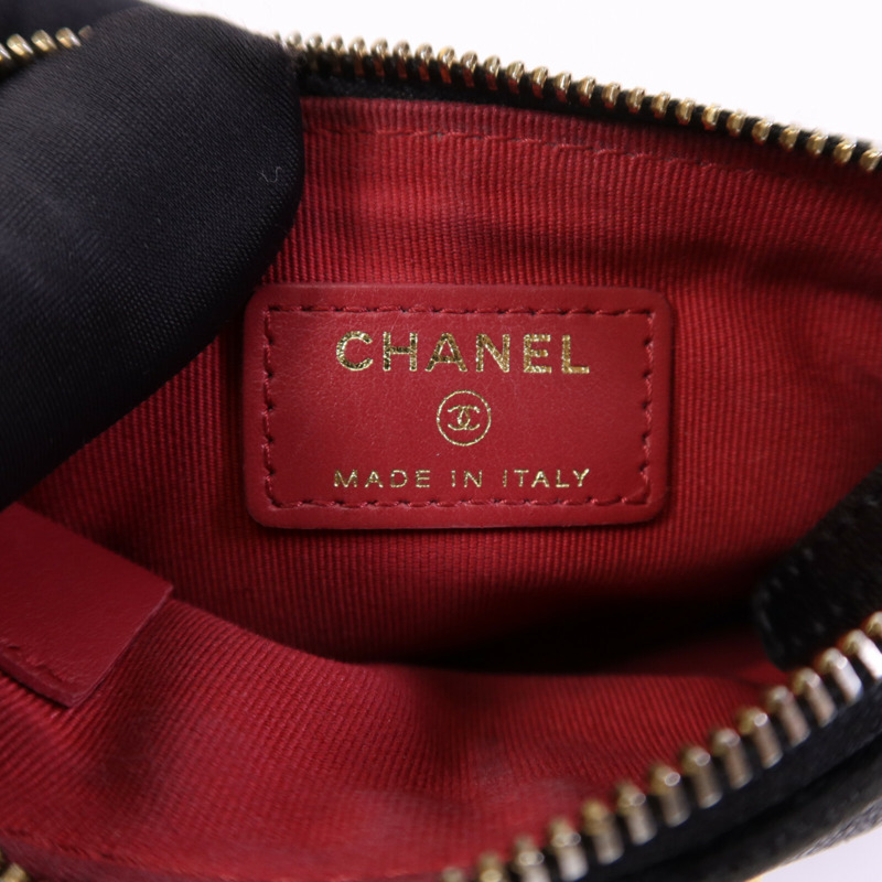 CHANEL 羊皮皮革Chanel 19 Mini Pouch金扣零錢包-5
