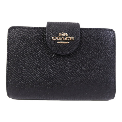 COACH 牛皮皮革Wallet金扣錢包