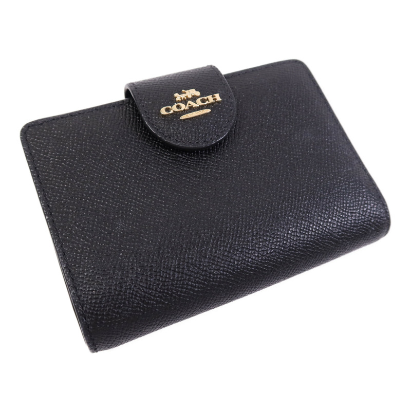 COACH 牛皮皮革Wallet金扣錢包-2
