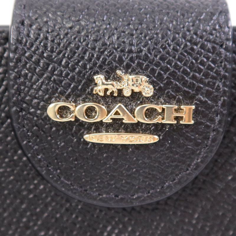 COACH 牛皮皮革Wallet金扣錢包-5