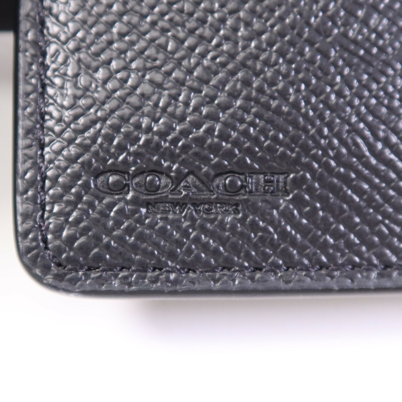 COACH 牛皮皮革Wallet金扣錢包-6