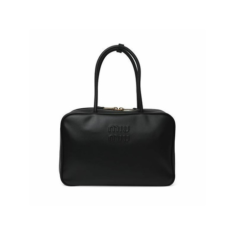 MIU MIU 蝴蝶結皮革手提包印章：5BB117 2CRW F0002