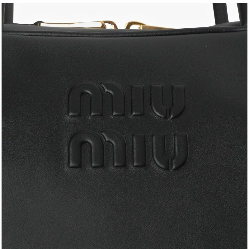 MIU MIU 蝴蝶結皮革手提包印章:5BB117 2CRW F0002-5