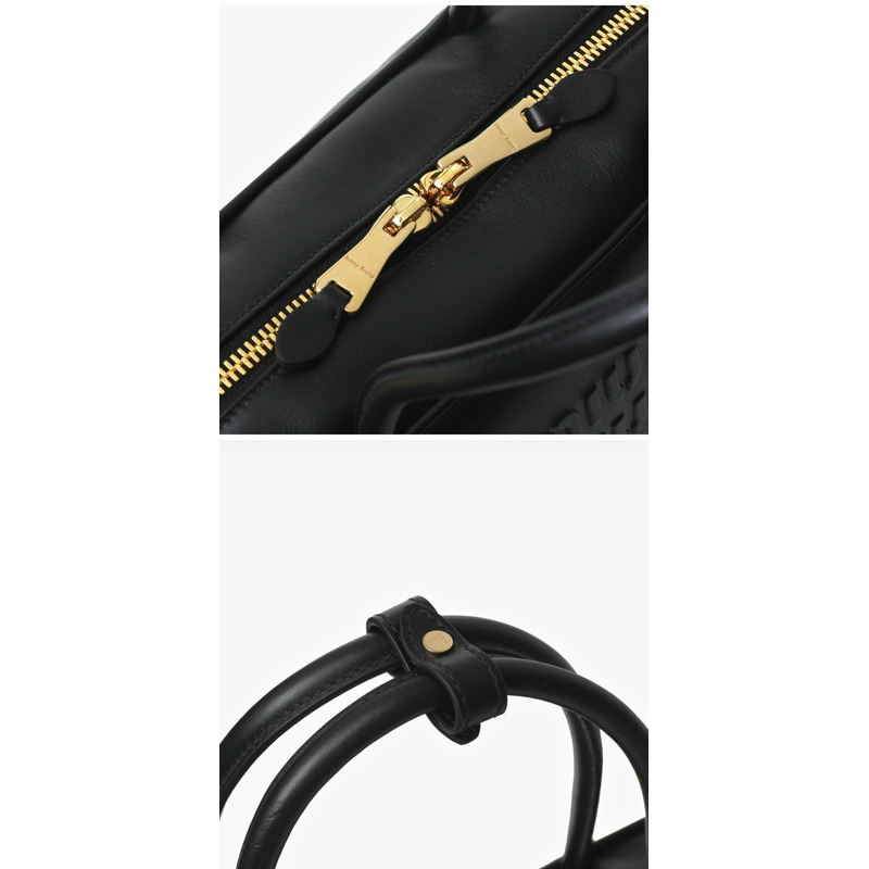 MIU MIU 蝴蝶結皮革手提包印章:5BB117 2CRW F0002-6