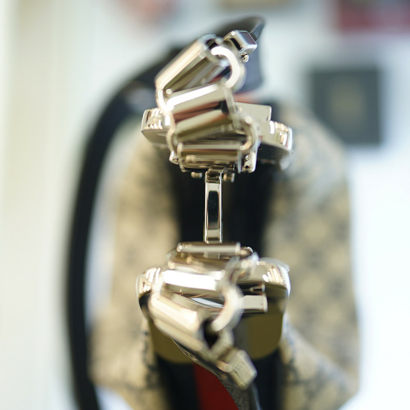 GUCCI 單肩包 699409 96GRN 4082 帆布 米色/海軍藍-17