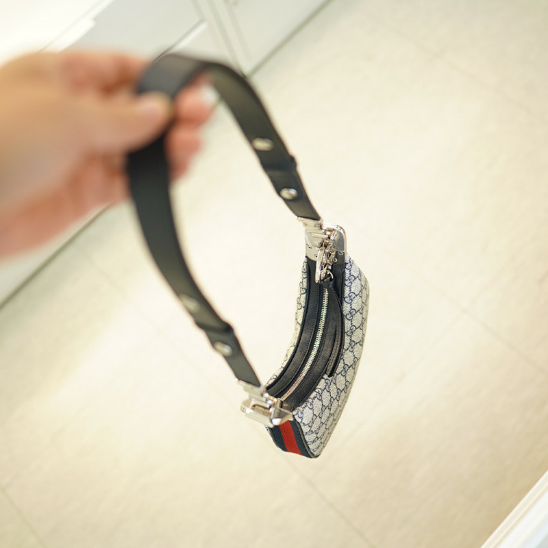 GUCCI 單肩包 699409 96GRN 4082 帆布 米色/海軍藍-19