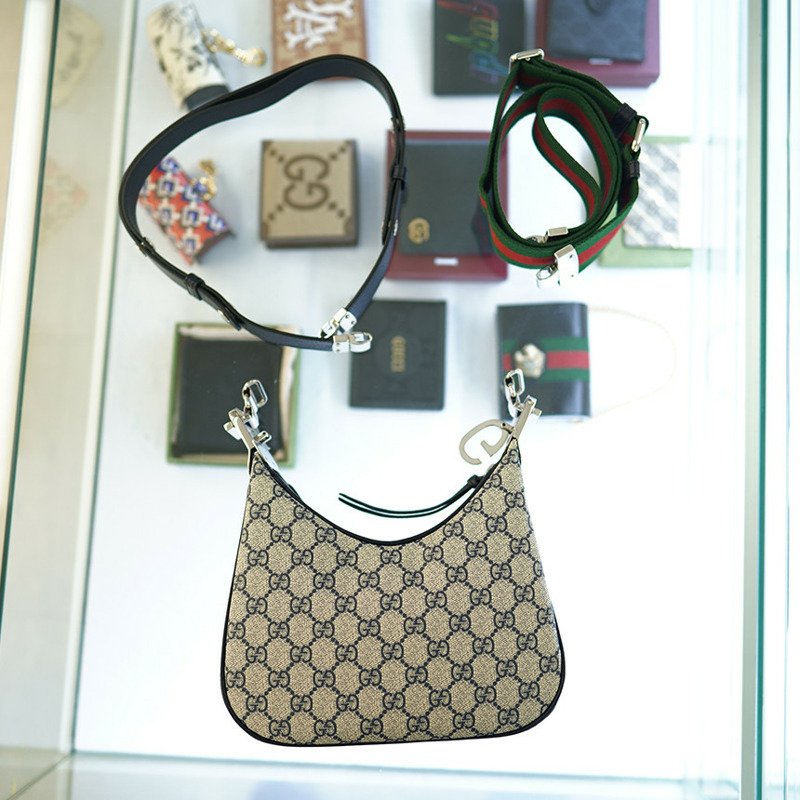 GUCCI 單肩包 699409 96GRN 4082 帆布 米色/海軍藍-23