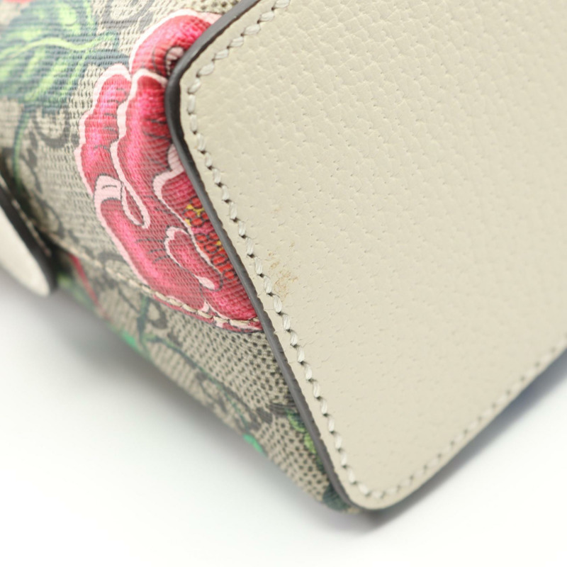 GUCCI Ophidia GG Flora Supreme 單肩包 499621 帆布皮革 米色 多色-4