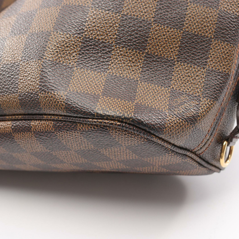 路易威登 Neverfull PM Damier Ebene 手提包 N51109 PVC塗層帆布皮革棕色二手女款-8