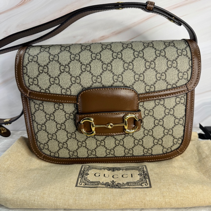 近全新 微瑕 GUCCI 古馳 1955 小號 25*18*8CM 經典老花-5