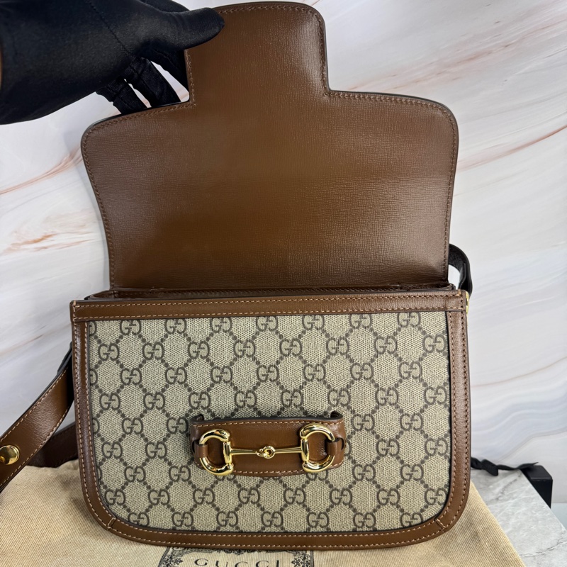 近全新 微瑕 GUCCI 古馳 1955 小號 25*18*8CM 經典老花-7