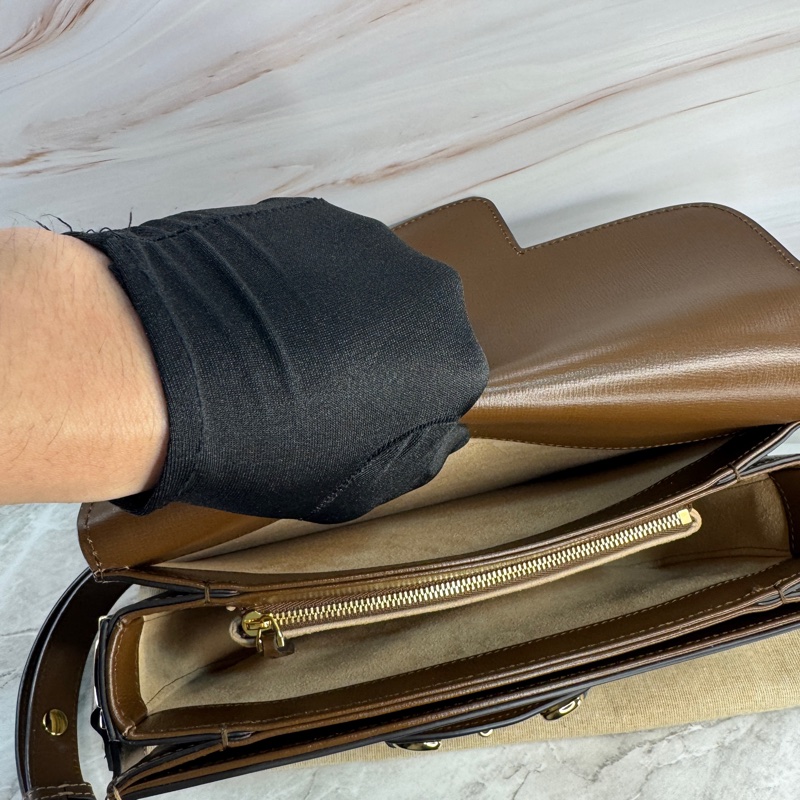 近全新 微瑕 GUCCI 古馳 1955 小號 25*18*8CM 經典老花-14