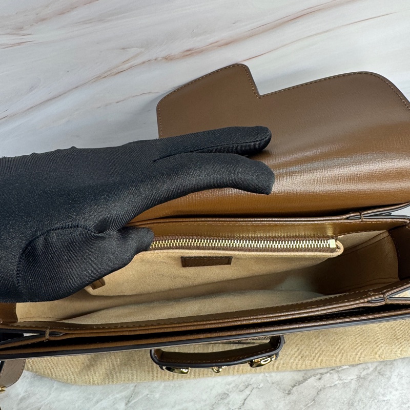 近全新 微瑕 GUCCI 古馳 1955 小號 25*18*8CM 經典老花-15