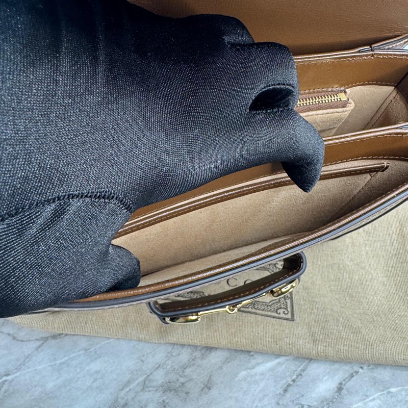 近全新 微瑕 GUCCI 古馳 1955 小號 25*18*8CM 經典老花-16