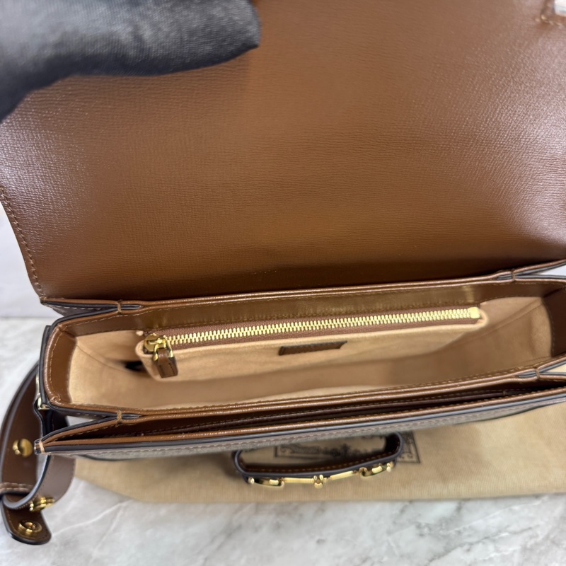 近全新 微瑕 GUCCI 古馳 1955 小號 25*18*8CM 經典老花-17