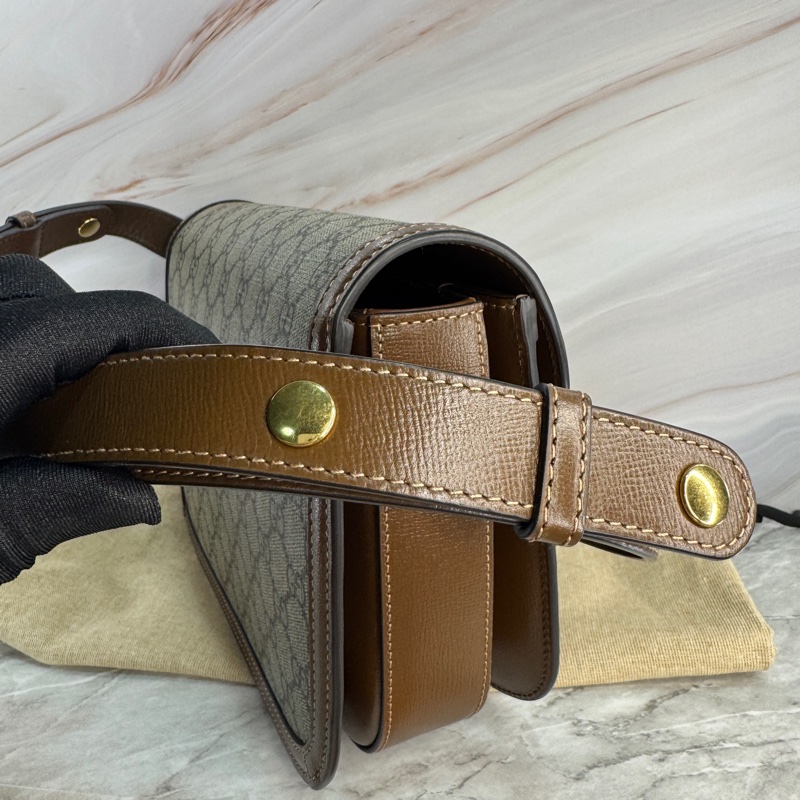 近全新 微瑕 GUCCI 古馳 1955 小號 25*18*8CM 經典老花-19